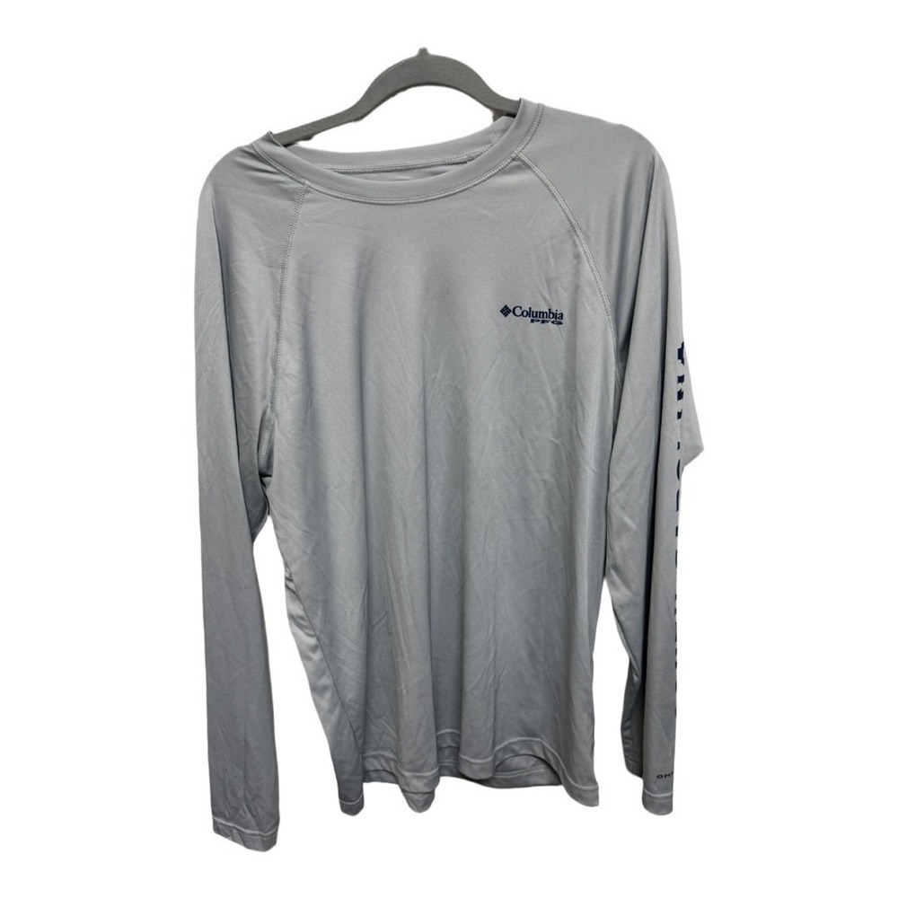 Columbia PFG Omni Shield Long Sleeve Gray Men's Shirt Size Medium South Carolina